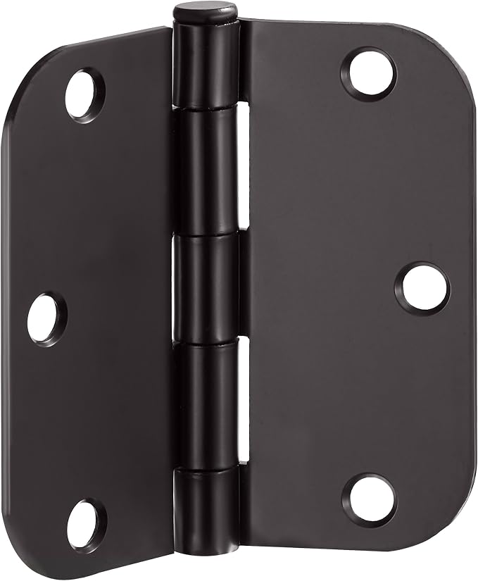 Design House Interior Door Hinge, Matte Black | 5/8" Radius, Traditional - Image 8