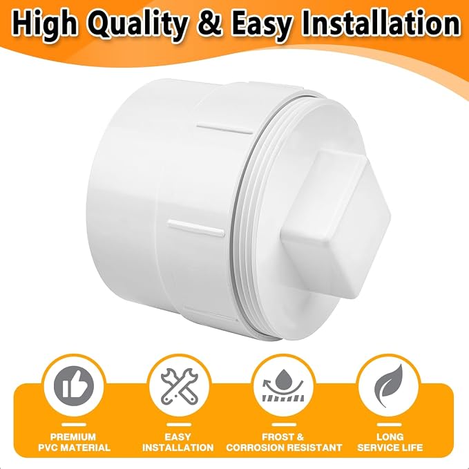 4" PVC Sewer Cleanout Adapter - Image 3