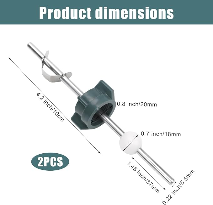 2pcs Sink Ball/Pivot Rod Replacement Parts Bathroom Sink Drain Stopper Kit - Image 2