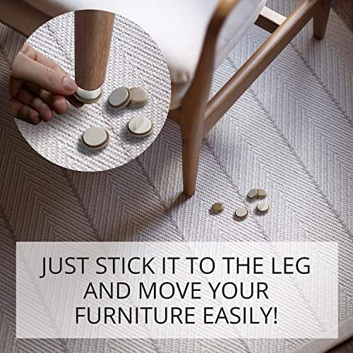Chair Sliders X-PROTECTOR – Furniture Sliders 40 pcs Carpet Sliders 1” - Image 5