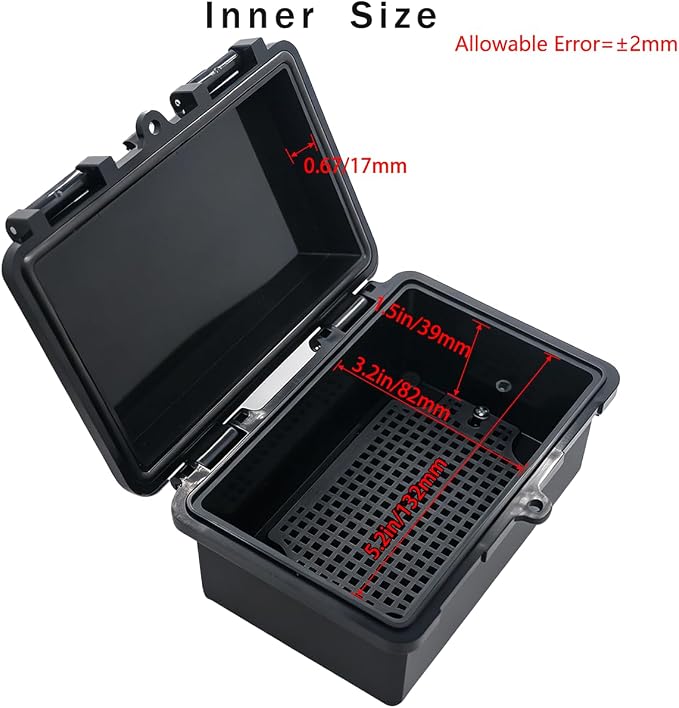 Junction Box, Hinged Black Cover IP67 Waterproof ABS Project Box - Image 3