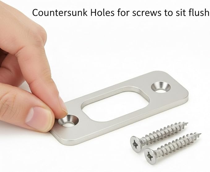 Deadbolt Strike Plate, Round Corner - Image 4