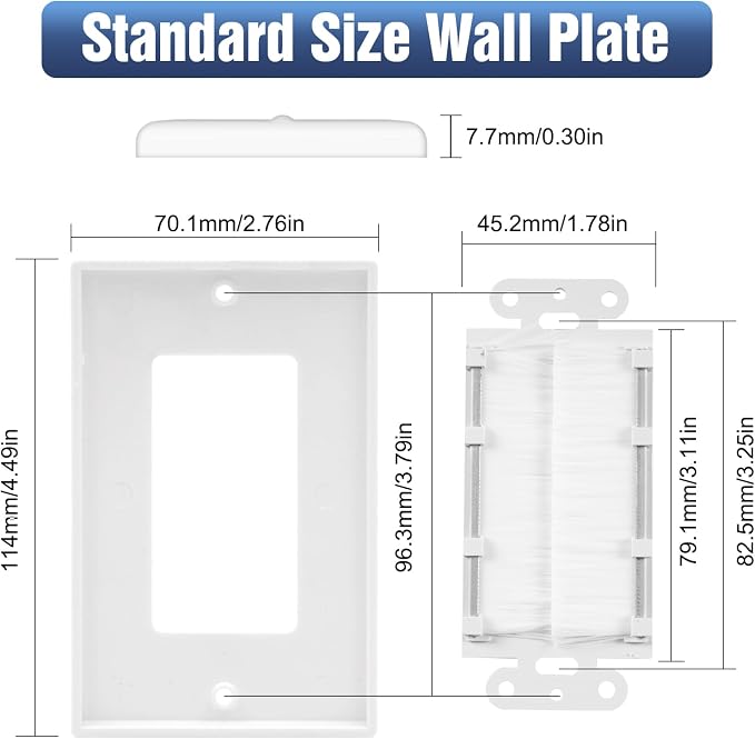 VCE Brush Wall Plate for Low Voltage Cables - Image 4