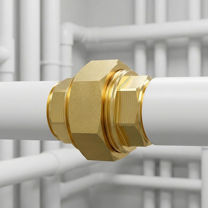 GASHER 2PCS 3/8" MNPT Brass Union Pipe Fitting | 3/8 Inch Male x 3/8 Inch Male - Image 7