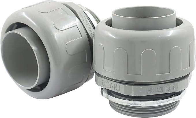 2Pcs 2 Inch NPT Liquid Tight Connector | Nonmetallic Straight, Electrical by Moicstiy