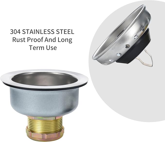3-1/2 Inch Sink Drain Strainer, Kitchen Sink Drain Strainer, Kitchen Sink Drain - Image 2