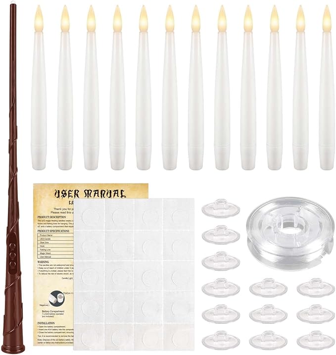 12White Flameless Floating Candles - Image 2
