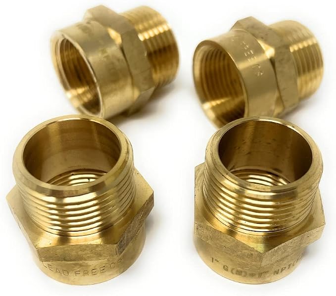 Cascada Lead-Free Brass Adapter, G Thread British BSPP Male to NPT Female |) by CascadaShowers