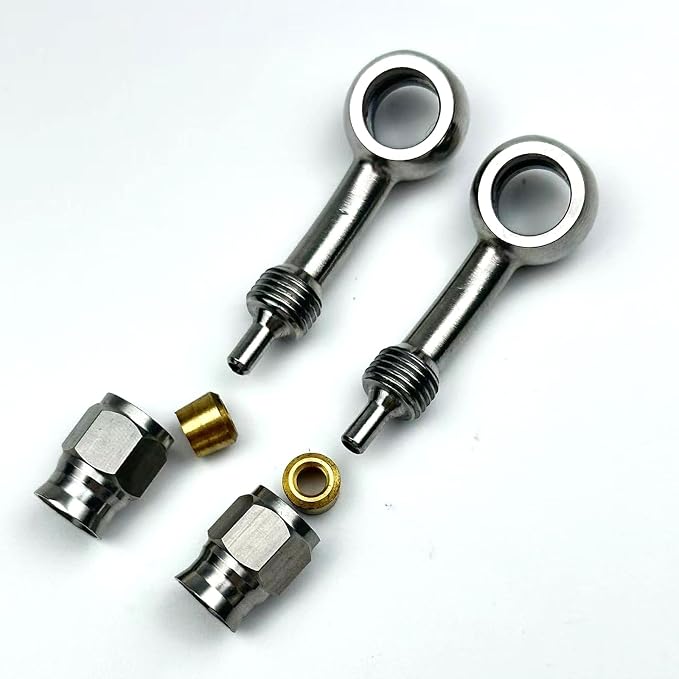 2pcs stainless steel 28 degree up elbow female AN3-3 3AN to metric M10 10mm - Image 3