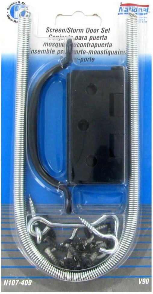 National Hardware Screen/Storm Door Set, Hook and Eye, Spring and Screws; - Image 2