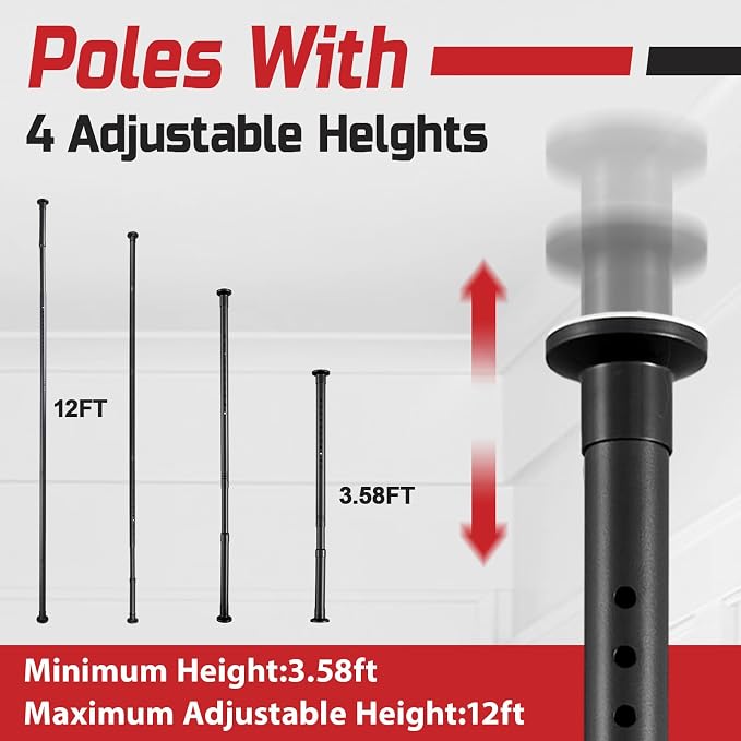 Geelin 10 ft Dust Barrier Pole Kit 4 Pack - Image 4