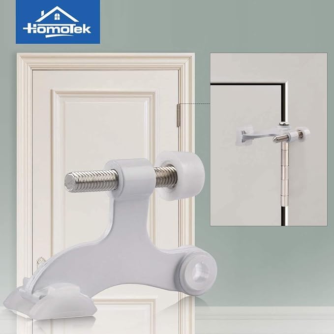 HOMOTEK 24 Pack Hinge Pin White Door Stopper, Adjustable Deluxe Heavy Duty Door - Image 6