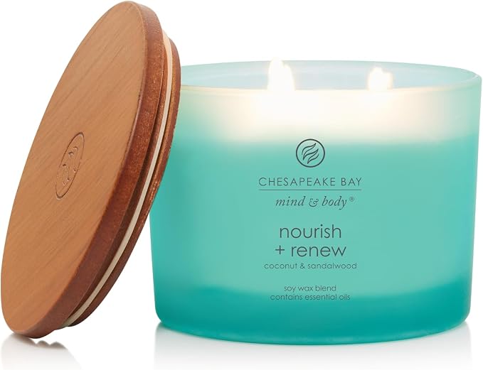 Chesapeake Bay Candle Mind & Body 3-Wick Coffee Table Jar Candle Nourish + Renew - Image 2