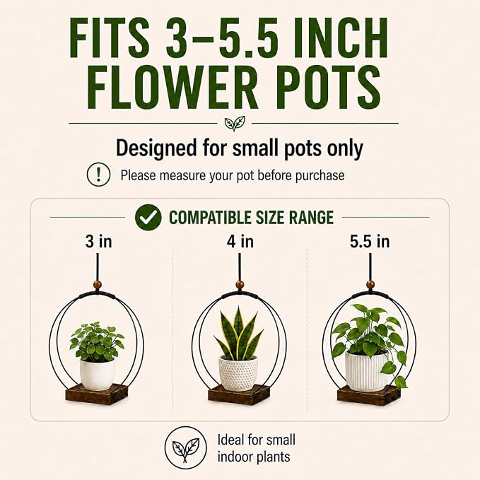 Hanging Planter for Indoor Plants, Modern Boho Macrame Plant Hanger for 3-5.5 - Image 3