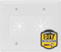 DATA COMM Electronics 45-0015-UWH 2-Gang Cable Plate by DATACOMM