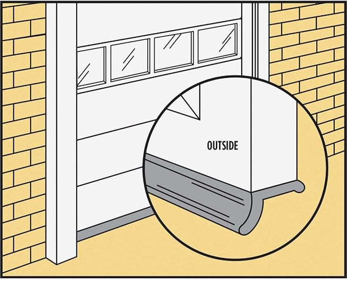 MD Building Garage Door Bottom Seal, 9ft x 2in x 1in | Premium Rubber - Image 6
