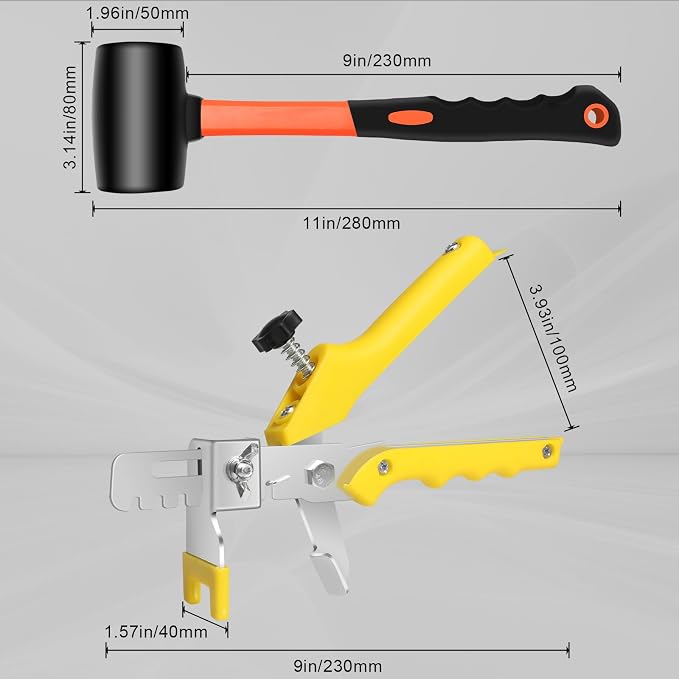DGSL Tile Leveling System with Rubber Mallet and Tile Plier - Image 2