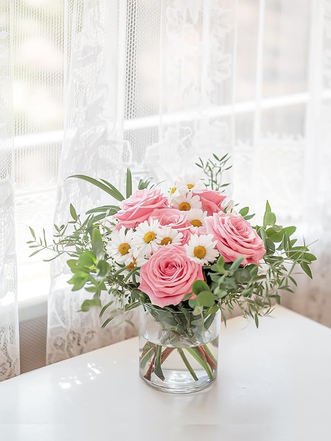UPBUD 4 Inch Glass Cylinder Vases - Image 8