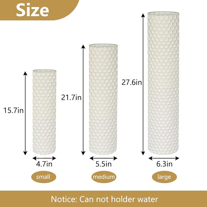 White Tall Floor Vase - Image 5