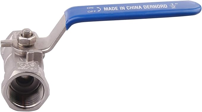 DERNORD Stainless Steel Ball Valve 1PC Type 0.5 Inch NPT Standard Port - Image 5