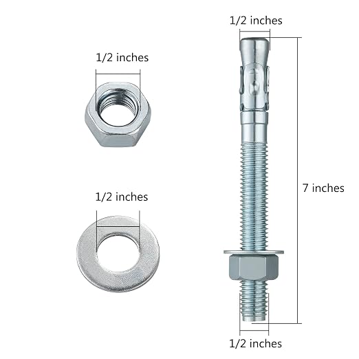 Wensilon 1/2x7" 50Pcs Inch Standard Fasteners - Image 2