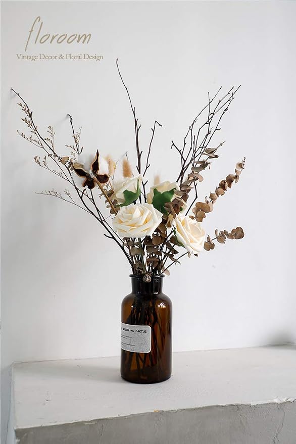 Artificial Flowers 25pcs Real Looking Cream Foam Fake Roses - Image 6