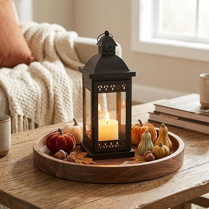 Hosley 15" Clear Glass Iron Lantern - Image 4