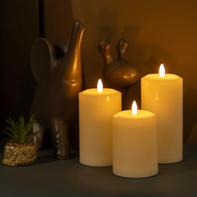 ANGELLOONG Flameless Pillar Candles - Image 2