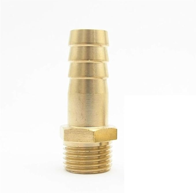 PYouo-Brass Pipe Joint Metric Male Thread Brass Pipe Connector Adapter - Image 2