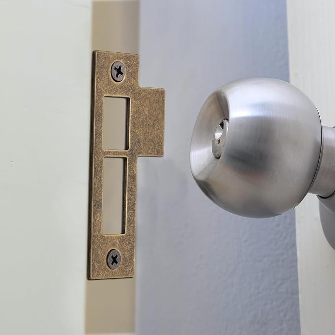 4pcs 3.5inch Antique Brass Door Strike Plate Latch - Image 6