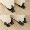 JUBEST Black Aluminum Floor Guide, Floor Mounted Sliding Barn Door Hardware by JUBEST