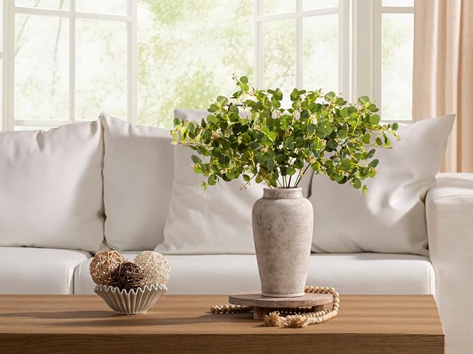 Ceramic Large Flower Vase, Rustic Vase Tall Farmhouse Decorative Vase Floral - Image 5