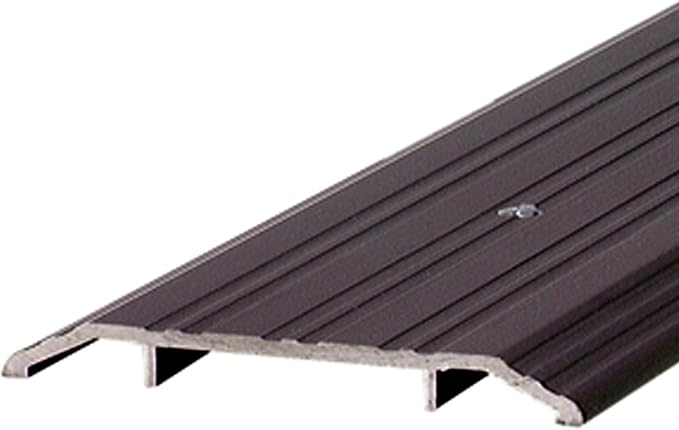 5 in. x 1/2 in. x 72 in. Bronze Aluminum Commercial Flat-Profile Threshold - Image 3