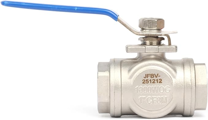 U.S. Solid 1" 3 Way Ball Valve - Image 3