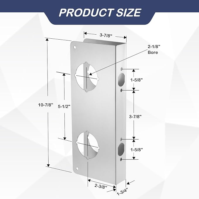Lock and Door Reinforcer Plate, Reinforce and Repair Doors, Add Extra Security - Image 2