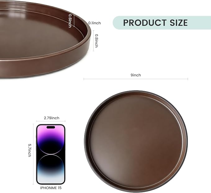 1 Pack 9" Bathroom and Vanity Tray, ABS Bathroom Counter Organizer, Coffee - Image 7