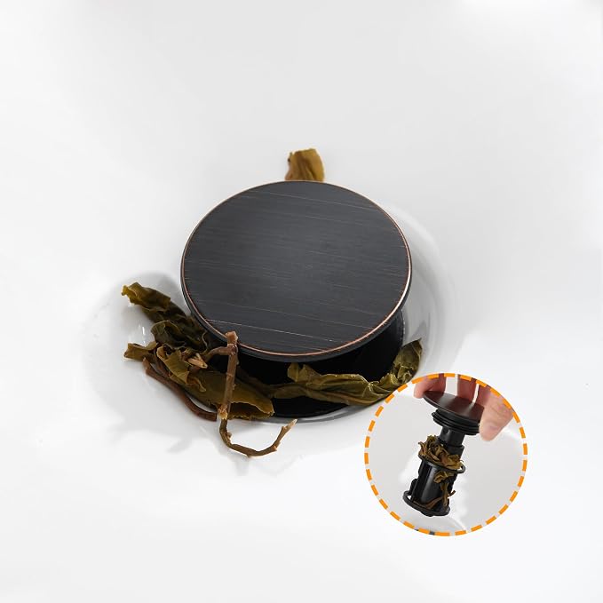 TIORIY Vessel Sink Drain Without Overflow, Plastic Bathroom Pop up Sink Drain - Image 8