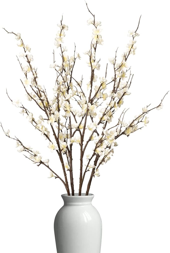 Ammyoo 4Pcs Cherry Blossom Branches Artificial Flowers by Ammyoo