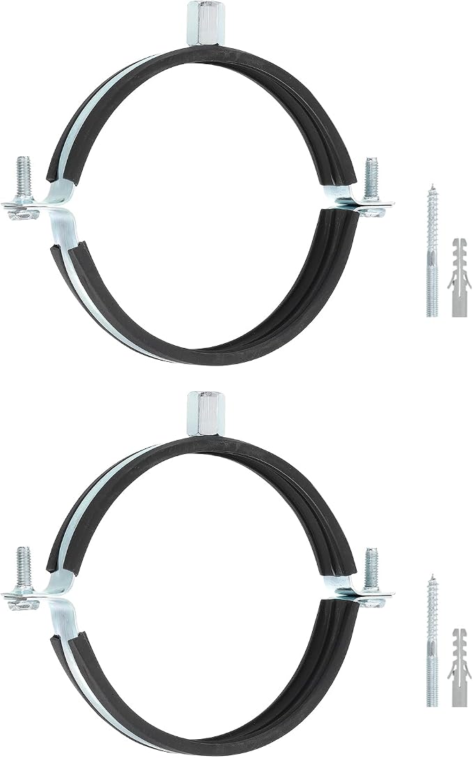 uxcell 2 Pcs Adjustable Pipe Bracket Clamp, 4-1/2" Wall Ceiling Mount Split by uxcell