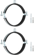 uxcell 2 Pcs Adjustable Pipe Bracket Clamp, 4-1/2" Wall Ceiling Mount Split by uxcell