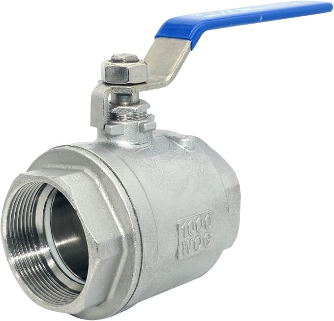 DAN SPEED 2" NPT Female 316 Stainless Steel Full Port Ball Valve Vinyl Handle by DANSPEEDBALLVALUES