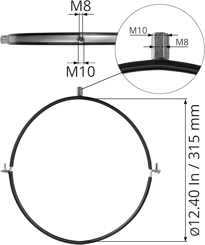 12" Inch Galvanized Pipe Hanger - Image 6