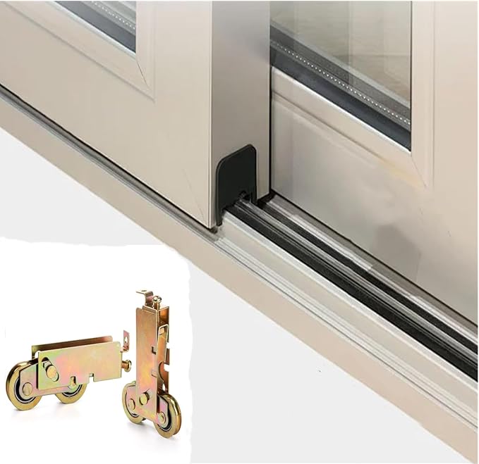2 Pack Sliding Door Rollers, 1-1/4 Inch Tandem Roller Steel Ball Wheel Roller - Image 5