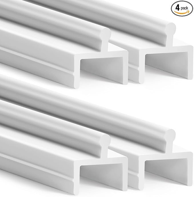 CroBlissful 4 Pcs Sliding Screen Door Track Bottom Replacement 72 Inch White by CroBlissful