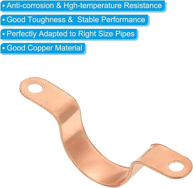 PATIKIL 3/4" Copper Pipe Strap Fittings - Image 3