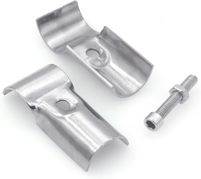 6 Sets of T Clamps, Stainless Steel, Pipe Clamps - Image 4
