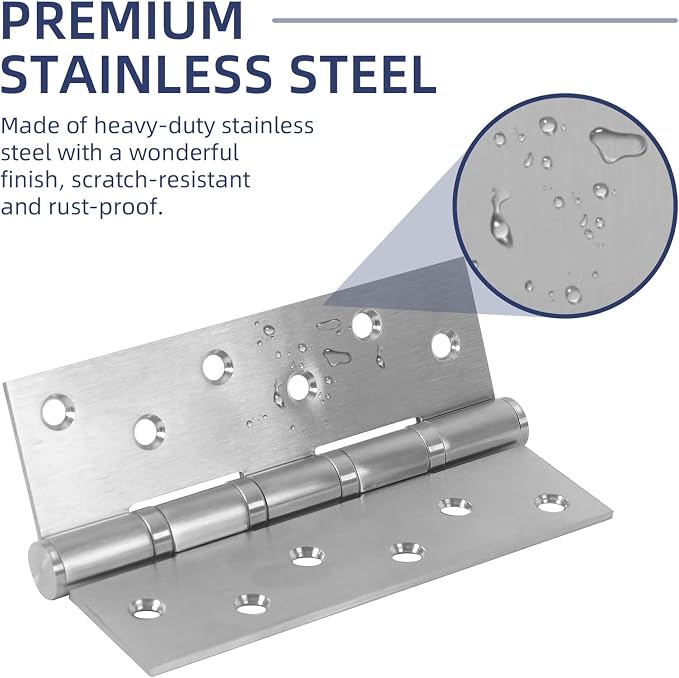 6 Pack Ball Bearing Door Hinges - Image 3