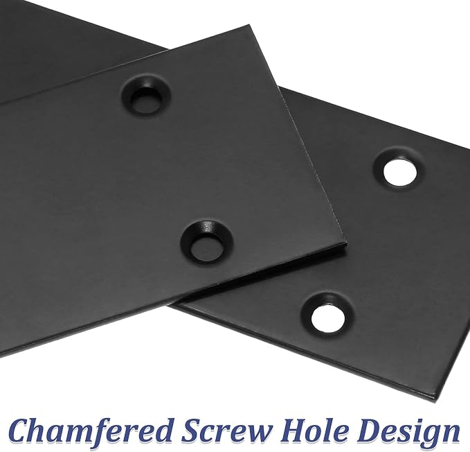 Bonsicoky 4Pcs Flat Straight Brace Brackets, 6.7 x 1.9 / 169 x 48mm | Stainless - Image 5