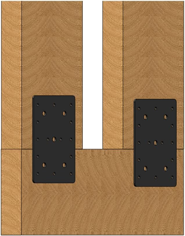 4 PCS 6"X4" Straight Steel Flat Plate, Heavy Duty Mending Plate Joining Brackets - Image 7