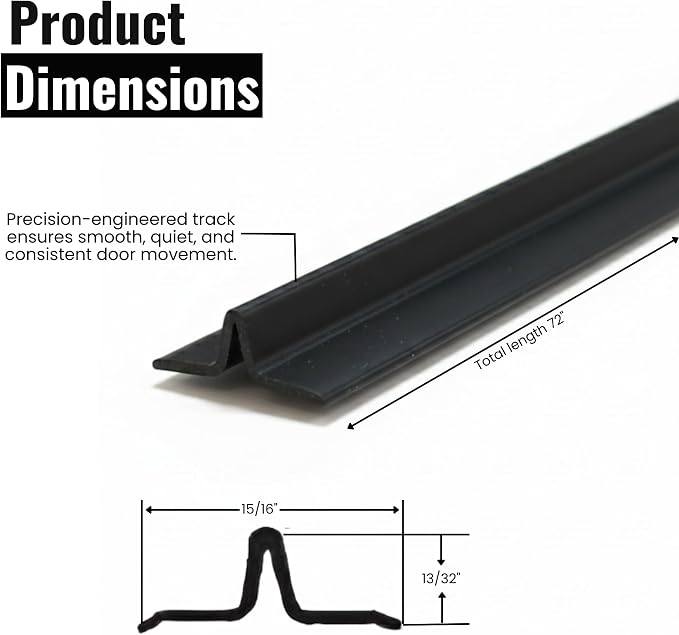72 Inch Aluminum Sliding Screen Door Track - Image 3